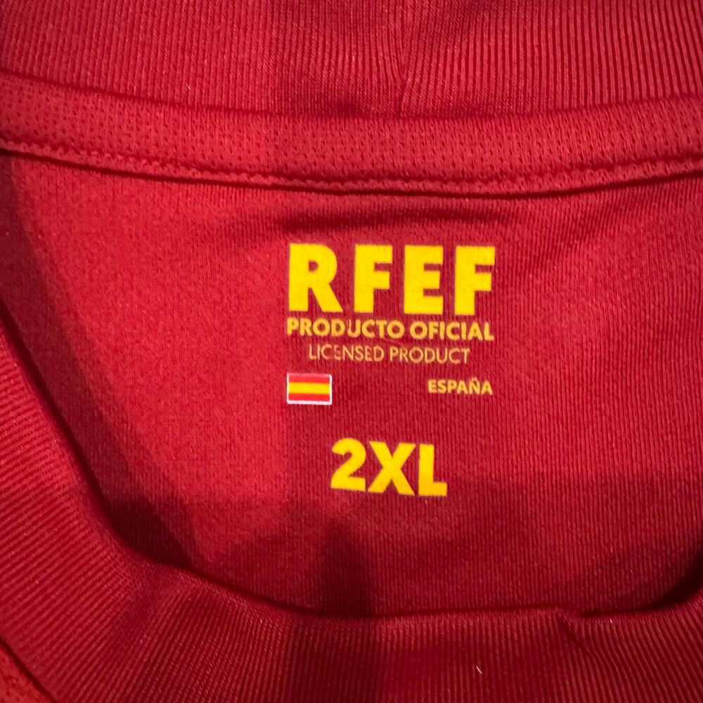 RFEF Spain National Team Jersey 2XL Red Soccer Fan Wear - Picture 4 of 9